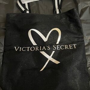 Victoria’s Secret sparkly black tote bag